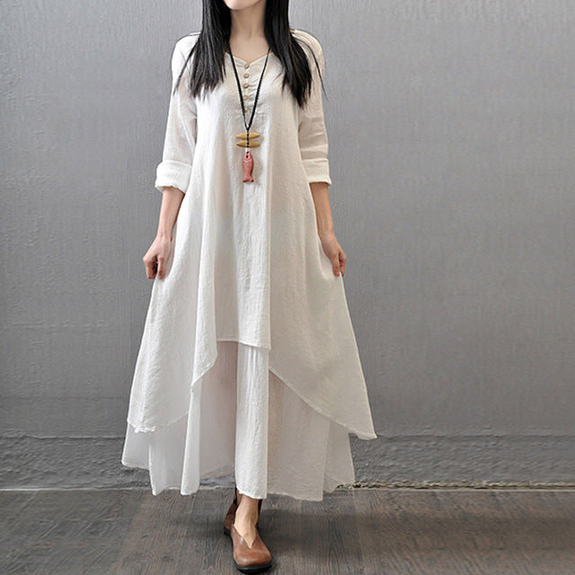 Linen one cheap piece dress